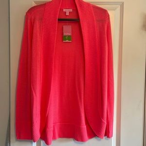 lilly pulitzer coral cardigan size medium
